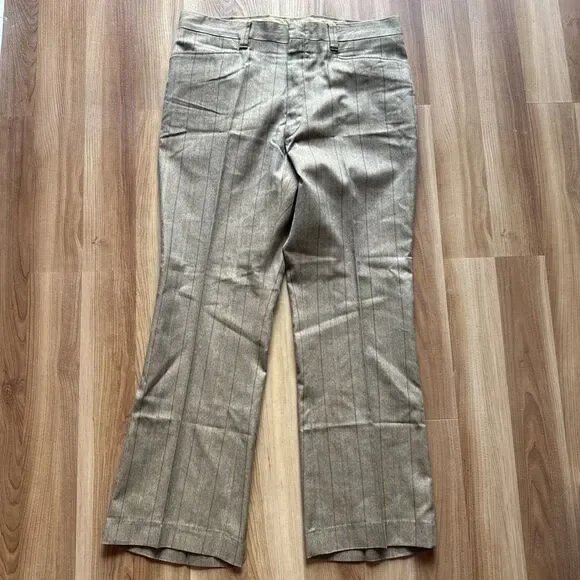 Vtg Levi’s Sta-Prest Slacks Young Men’s 1960s 1970s Talon Pinstripe USA 34 X 29